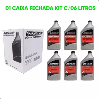 Óleo Lubrificante Quicksilver Tcw3 2 Tempos 1 Litro Kit C/6