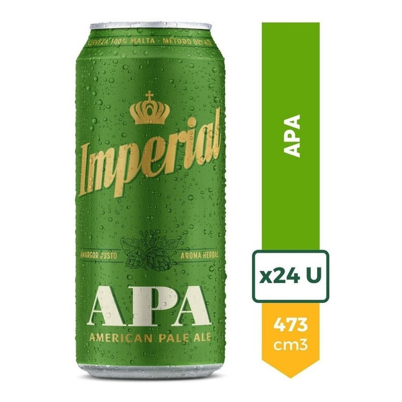 Cerveza Imperial Apa Lata 473ml Pack X24 La Barra Oferta