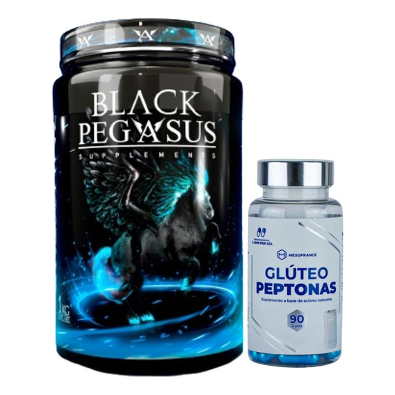 Creatina Monohidratada + Glúteo Peptonas Black Pegasus