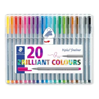 Staedtler Triplus Fineliner 20 Caneta 0,3mm Com Casa Desktop