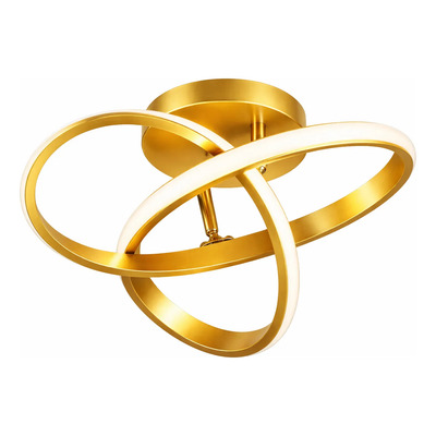 Plafon Led Infinity Dorado Diseño Moderno 20w Cct Lda80020-d Dorado