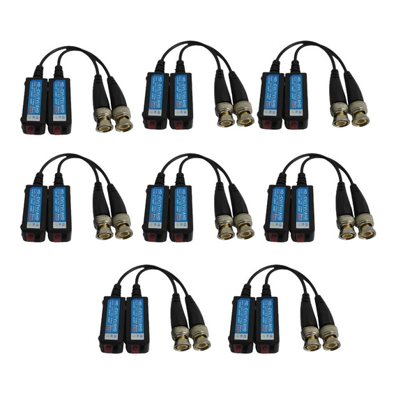 8 Pares Video Balun De 5 Mp Ultra Hd 4k Cámaras De Seguridad