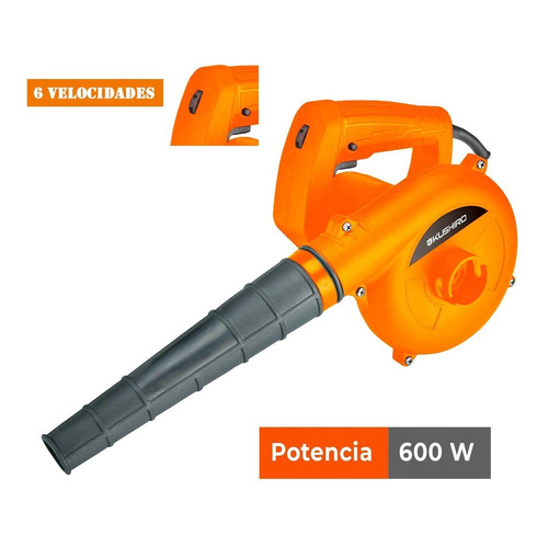 Sopladora Aspirador Electrico 600w Bolsa Recolectora Kushiro