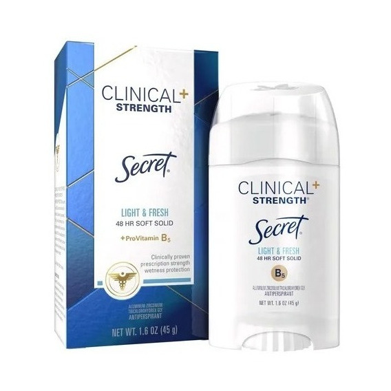 Secret Antitranspirante Clinical Light Fresh Barra X 45 Gr