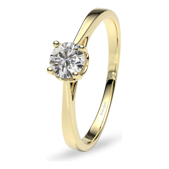 Anillo De Compromiso Agatha  Amelie Joyas Oro 14k Moissanita