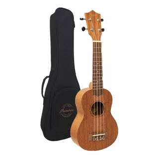 Ukelele Concierto Bamboo Natural U23 Mahogany Con Funda Color Marrón