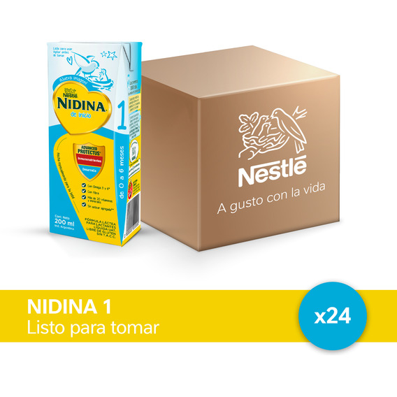 Nidina® 1 X24u Leche Infantil Listo Para Tomar X 200m