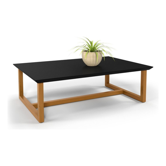 Mesa De Centro Mesita Ratona Living Comedor Oficina Deco Color Negro/malbec