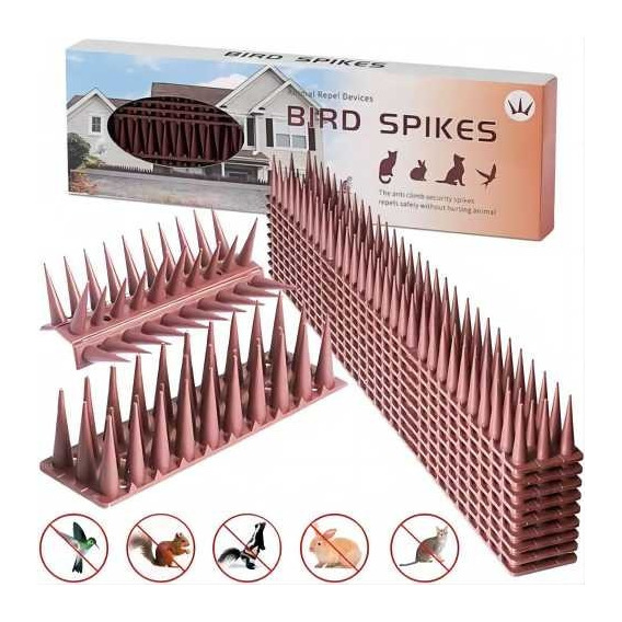 Pack 12 Púas Repelente Palomas Anti Aves Pajaros Ahuyentador