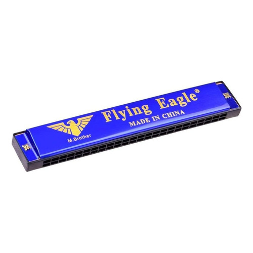 Instrumento Armonica De Metal Infantil - Flying Eagle Color Azul