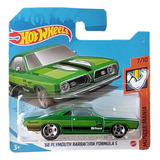 Carro Hotwheels 68 Plymouth Barracuda Formula S Original 