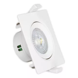 Kit 10 Spot Quadrado 5w Led Direcionável De Embutir