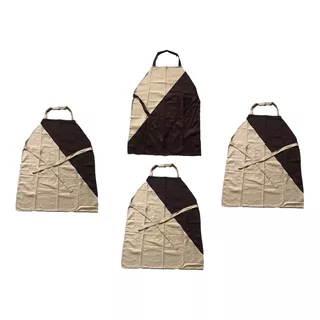 Mandil Delantal Cocina. Café Con Khaki. Set De 4 