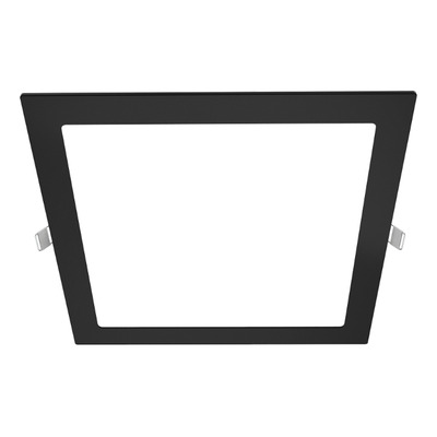 Panel Led 18w Embutir Techo Cuadrado Negro Luz Desing