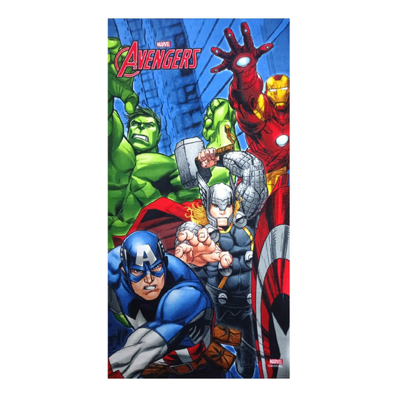 Toallón Infantil  - Avengers Marvel 100% Algodón. 1,50 X 70 