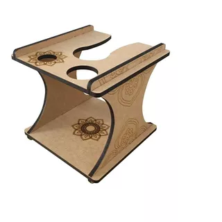 Mesa Suporte Para Narguile Mdf Cru 1296