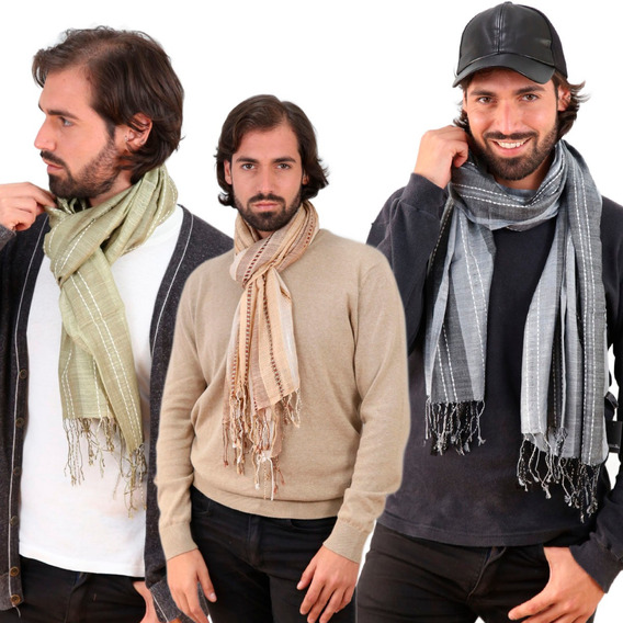 Pashmina Para Mujer Hombre Pack X3 Bufanda Abrigada Invierno