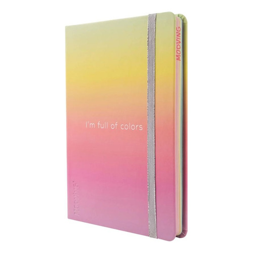 Cuaderno A5 14,8 X 21cm T/dura 96 Hjs Lisas 90grs Mooving Color Rainbow