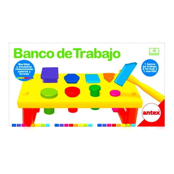 Banco De Trabajo Descarga Y Encastre Didactico Colores Antex