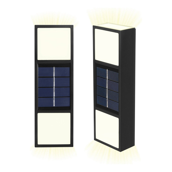 Lampara Foco Solar X2 Jardín Exterior Bidireccional Pared Ax