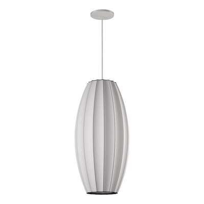 Lámpara Colgante Frank 50cm Blanco Y Negro Luz Desing