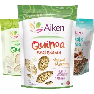 6x Quinoa Blanca Lavada Aiken Sin Tacc - Lista Para Cocinar