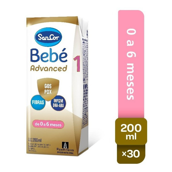 Sancor Bebé 1 Advanced 0 A 6 Meses Brick 30u X 200ml