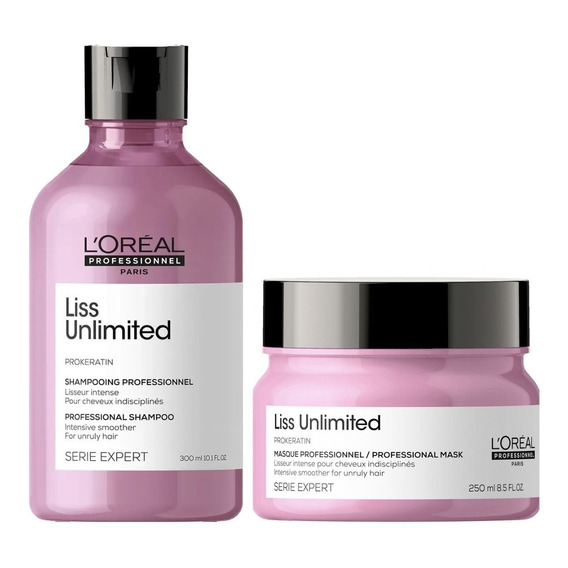 Shampoo Anti Frizz 300ml + Mascarilla Loreal Liss Unlimited