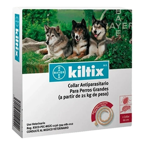 Collar antiparasitario para garrapata Bayer Kiltix para perro