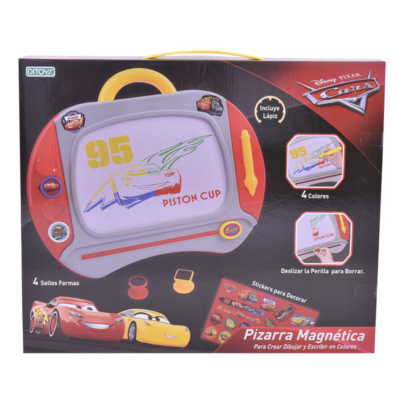 Pizarra Magica Magnetica Disney Cars Ditoys Con Lapiz Sellos