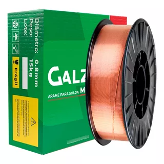 Eletrodo Para Solda Galzer Arame Solda Mig Er70s-6 0.8mm - 15kg - 0.8mm De Diâmetro 15kg