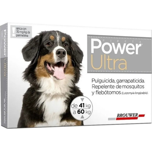 Power Ultra 41 A 60 Kg Pipeta Perro Anti Pulgas Garrapatas