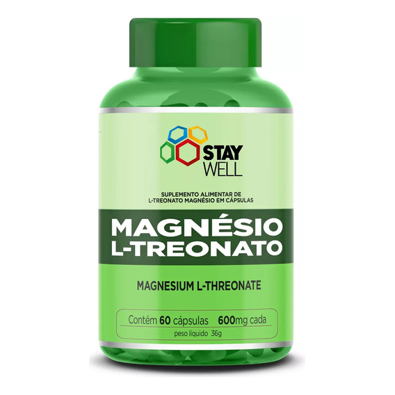 Magnesio L-treonato Puro Original - 60 Cápsulas 600mg