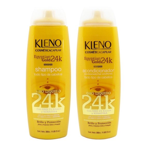 Kleno Egyptian Gold 24k Kit Shampoo + Acondicionador Local