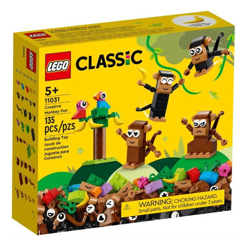 Lego Classic Diversion Creativa Animales Simios Monos Cantidad De Piezas 135