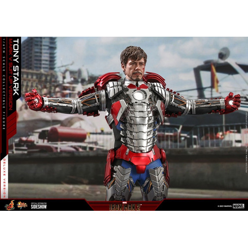 Hot Toys Tony Stark Mark V Suit Up Version Deluxe Escala 1/6