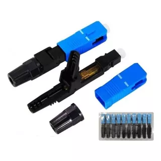 10 Conector Fast Óptico De Campo Rosca Sc/upc Fibra Monomodo