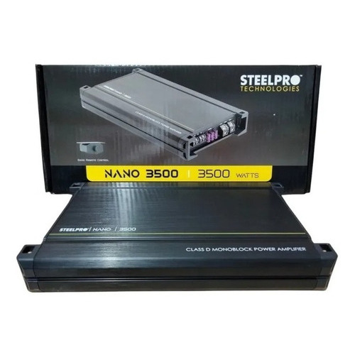 Amplificador Clase D 3500w Monoblock Steelpro Nano3500 Color Negro