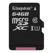 Cartão De Memória Kingston Sdcs  Canvas Select Com Adaptador Sd 64gb