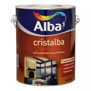 Cristalba Barniz Poliuretanico Satinado 4lt Doble Duracion - Color Incoloro