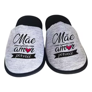 Pantufa Chinelo Confortável Dia Das Mães Mãe Antiderrapante