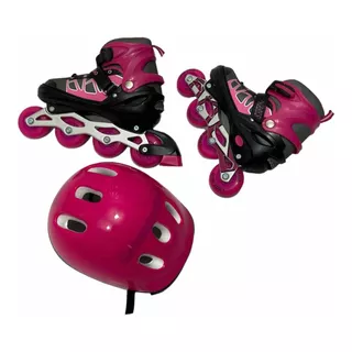 Patines Semiprofesionales En Linea Ajustables 4 Ruedas Luces