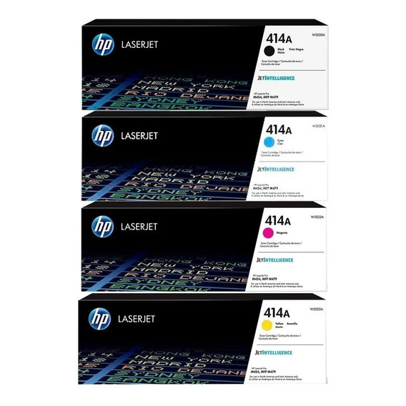 Combo 4 Toner Hp 414a W2022a Laserjet M454 Mfp M479 Original