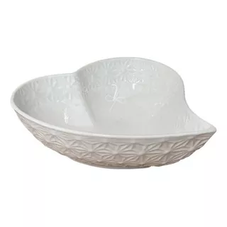 Bowl De Cerâmica Formato Coração Com Relevo