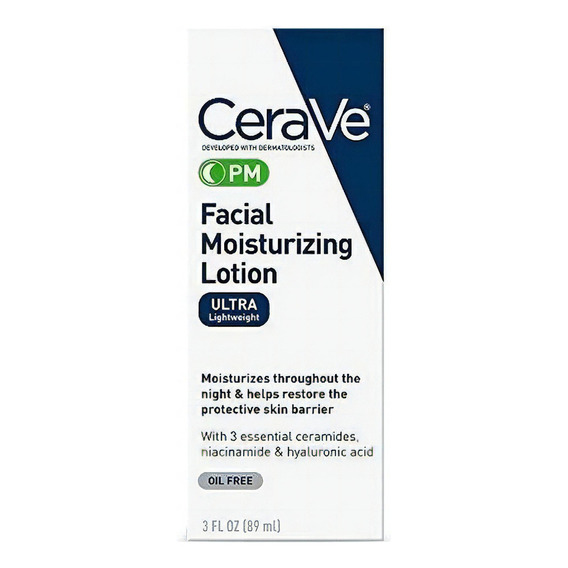 Locion Hidratante Facial - Cerave Pm - Ultra Ligero 