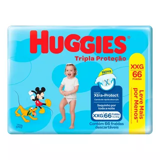 Fralda Huggies Tripla Proteção Sem Gênero - Xxg