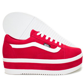 tenis vans feminino salto alto