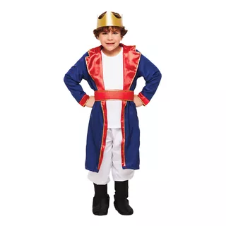 Fantasia Príncipe Pequeno Téo Roupa Menino Infantil + Coroa