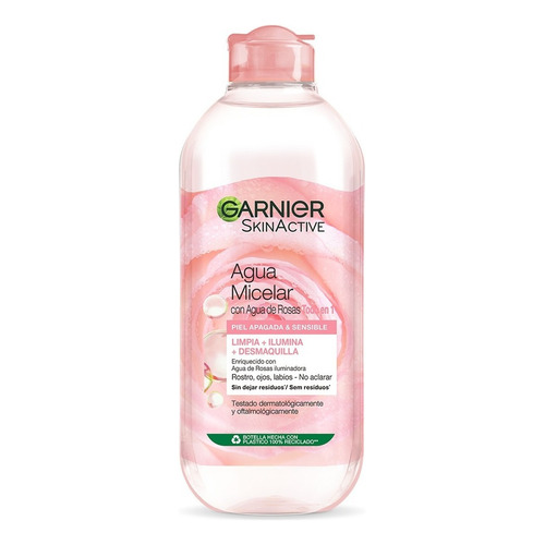 Garnier skin active agua micelar de rosas 400 ml