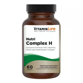 Suplemento En Cápsula Vitaminlife  Wellness Science Nutri Complex H Biotina / Colágeno / Vitaminas En Frasco De 36g 60 Un